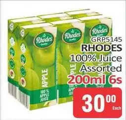 KitKat Cash and Carry RHODES 100% Juice Assorted 200ml 6s offer