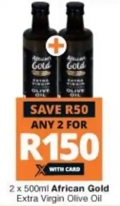 Checkers African Gold Extra Virgin Olive Oil 2x500ml offer
