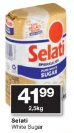Checkers Selati White Sugar 2,5kg offer