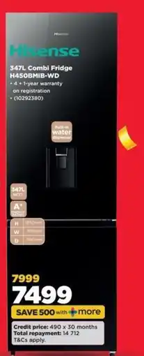 HiFi Corp Hisense 347L Combi Fridge offer