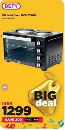 HiFi Corp DEFY 30L Mini Oven MOH2330BL offer