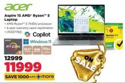 HiFi Corp Acer Aspire 15 AMD Ryzen 5 Laptop offer