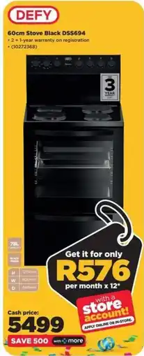 HiFi Corp Defy Stove Black DSS694 offer
