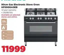 HiFi Corp HISENSE 90cm Gas Electronic Stove Oven offer
