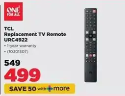 HiFi Corp TCL Replacement TV Remote URC4922 offer