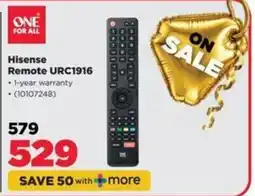 HiFi Corp Hisense Remote URC1916 offer