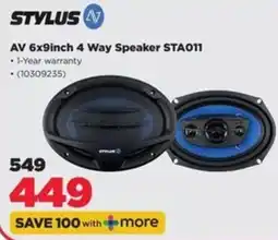 HiFi Corp STYLUS AV 6x9inch 4 Way Speaker STA011 offer
