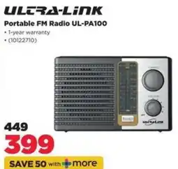 HiFi Corp Ultra-Link Portable FM Radio UL-PA100 offer