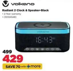HiFi Corp Volkano Radiant 2 Clock & Speaker-Black offer