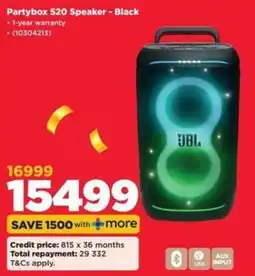 HiFi Corp Partybox 520 Speaker - Black offer