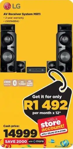 HiFi Corp LG AV Receiver System MR11 offer
