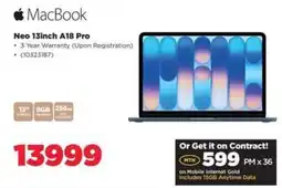 HiFi Corp MacBook Neo 13inch A18 Pro offer