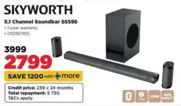 HiFi Corp SKYWORTH 5.1 Channel Soundbar SS586 offer