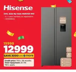 HiFi Corp Hisense Side-By-Side H680Sit-WD offer