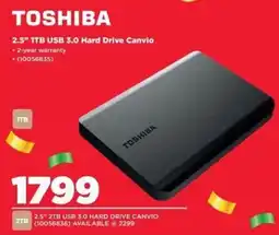 HiFi Corp TOSHIBA 2.5" 1TB USB 3.0 Hard Drive Canvio offer