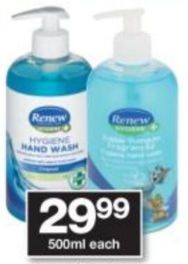Checkers Renew Hand Wash All Variants 500ml offer