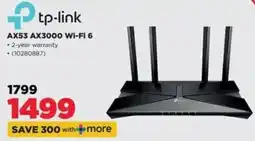 HiFi Corp tp-link AX53 AX3000 Wi-Fi 6 offer