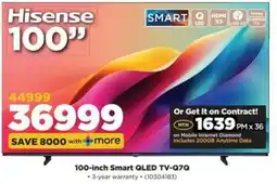 HiFi Corp Hisense 100-inch Smart QLED TV-Q7Q offer