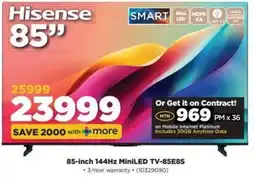 HiFi Corp Hisense 85-inch 144Hz MiniLED TV-85E8S offer
