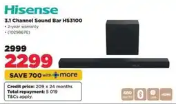 HiFi Corp Hisense 3.1 Channel Sound Bar HS3100 offer