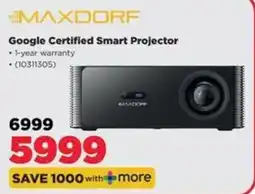 HiFi Corp MAXDORF Google Certified Smart Projector offer
