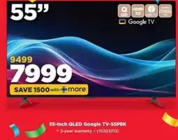 HiFi Corp 55-Inch QLED Google TV-55P8K offer