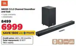 HiFi Corp JBL SB595 3.1.2 Channel Soundbar and Sub offer