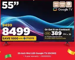 HiFi Corp 55-Inch Mini LED Google TV-55C6KS offer