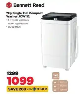 HiFi Corp Bennett Read 7kg Single Tub Compact Washer JCW112 offer