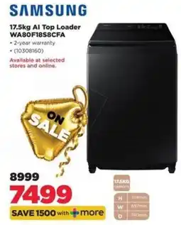 HiFi Corp SAMSUNG 17.5kg AI Top Loader offer