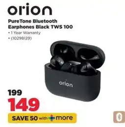 HiFi Corp Orion PureTone Bluetooth Earphones Black TWS 100 offer