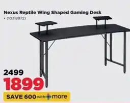 HiFi Corp Nexus Reptile Wing Shaped Gaming Desk offer