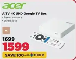 HiFi Corp Acer AiTV 4K UHD Google TV Box offer