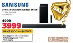 HiFi Corp Samsung Dolby 3.1 Channel Soundbar B650F offer