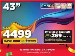HiFi Corp 43-inch FHD Smart TV-43F6000F offer