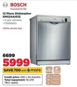 HiFi Corp BOSCH 12 Place Dishwasher offer