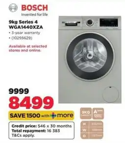 HiFi Corp BOSCH 9kg Series 4 Washing Machine offer