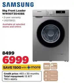 HiFi Corp Samsung 9kg Front Loader offer