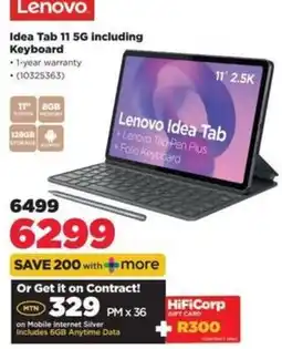 HiFi Corp Lenovo Idea Tab 11 5G including Keyboard offer
