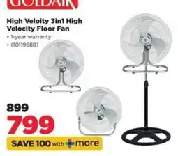 HiFi Corp GOLDLAIN High Velocity 3in1 High Velocity Floor Fan offer