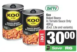 Spar Koo - baked beans in tomato sauce offer