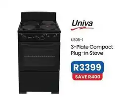 OK Furniture Univa - 3-plate compact plug-in stove u305-1 offer