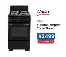 OK Furniture Univa - u405-1 4-plate compact cable stove offer