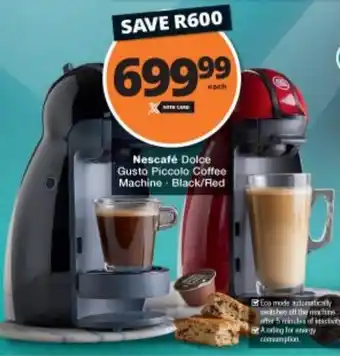 Checkers Nescafé Dolce Gusto Piccolo Coffee Machine Black/Red offer