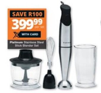 Checkers Platinum Stainless Steel Stick Blender Set offer