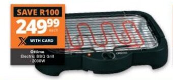 Checkers Ottimo Electric BBQ Grill 2000W offer