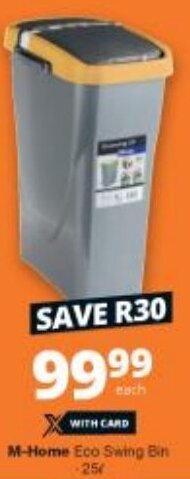 Checkers M-Home Eco Swing Bin 25L offer