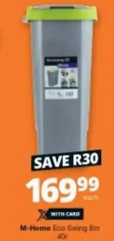 M-Home Eco Swing Bin 40L
