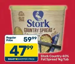 Pick n Pay Stork Country 40% Fat Spread 1kg Tub offer