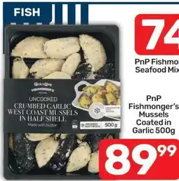 Pick n Pay PnP Fishmonger's Mussels Coated in Garlic 500g offer